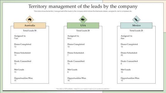 Customer_Lead_Development_Management_Strategies_Territory_Management_Of_The_Leads_By_The_Company_Summary_PDF_Slide_1.jpg