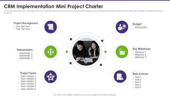 Customer Relationship Management CRM Implementation Mini Project Charter Professional PDF Customer Relationship Management CRM Implementation Mini Project Charter Professional PDF