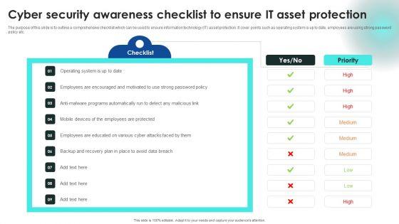 Cyber_Security_Awareness_Checklist_To_Ensure_IT_Asset_Protection_Structure_PDF_Slide_1.jpg