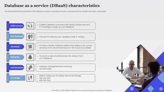 Database As A Service Dbaas Characteristics Xaas Cloud Computing Models Ppt PowerPoint Presentation Show Graphics Template PDF Database As A Service Dbaas Characteristics Xaas Cloud Computing Models Ppt PowerPoint Presentation Show Graphics Template PDF