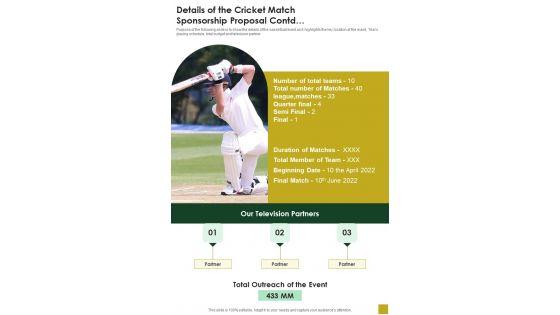 Details_Of_The_Cricket_Match_Sponsorship_Proposal_One_Pager_Sample_Example_Document_Slide_2.jpg
