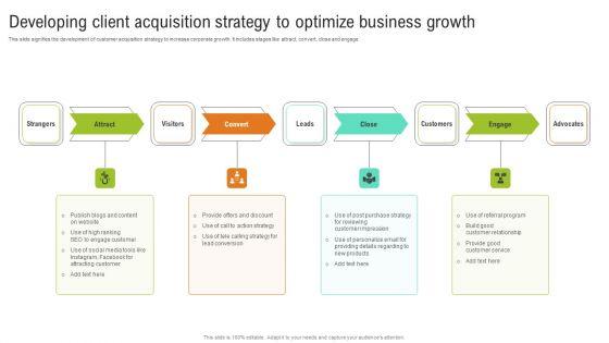 Developing Client Acquisition Strategy To Optimize Business Growth Slides PDF Developing Client Acquisition Strategy To Optimize Business Growth Slides PDF