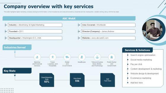 Digital Marketing Company Profile Company Overview With Key Services Demonstration PDF Digital Marketing Company Profile Company Overview With Key Services Demonstration PDF