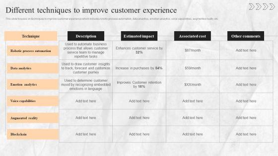 Digital_Transition_Plan_For_Managing_Business_Different_Techniques_To_Improve_Customer_Experience_Infographics_PDF_Slide_1.jpg