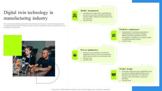 Digital Twin Technology In Manufacturing Industry Demonstration PDF Digital Twin Technology In Manufacturing Industry Demonstration PDF