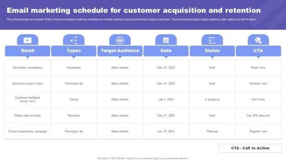 Direct_Response_Marketing_Guide_Ultimate_Success_Email_Marketing_Schedule_For_Customer_Background_PDF_Slide_1.jpg