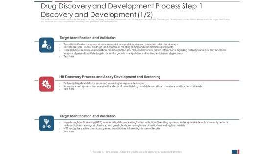 Drug_Discovery_And_Development_Process_Step_1_Discovery_And_Development_Target_Graphics_PDF_Slide_1.jpg