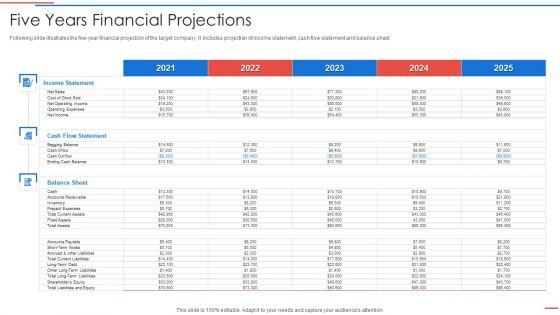 Due_Diligence_Process_In_Merger_And_Acquisition_Agreement_Five_Years_Financial_Projections_Structure_PDF_Slide_1.jpg