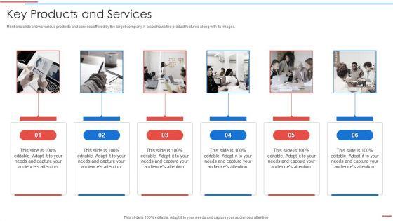 Due_Diligence_Process_In_Merger_And_Acquisition_Agreement_Key_Products_And_Services_Professional_PDF_Slide_1.jpg