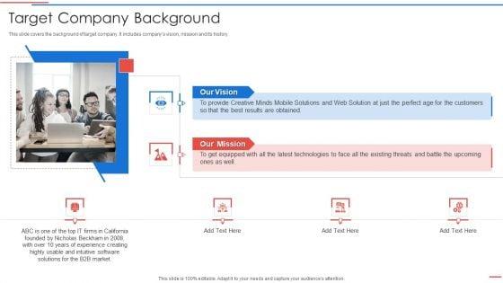 Due_Diligence_Process_In_Merger_And_Acquisition_Agreement_Target_Company_Background_Diagrams_PDF_Slide_1.jpg