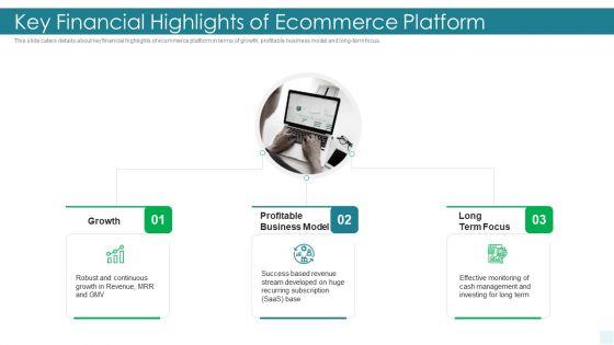 E_Commerce_Platform_Investor_Fundraising_Elevator_Key_Financial_Highlights_Of_Ecommerce_Platform_Brochure_PDF_Slide_1.jpg