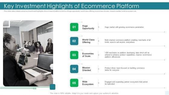 E_Commerce_Platform_Investor_Fundraising_Elevator_Key_Investment_Highlights_Of_Ecommerce_Platform_Information_PDF_Slide_1.jpg