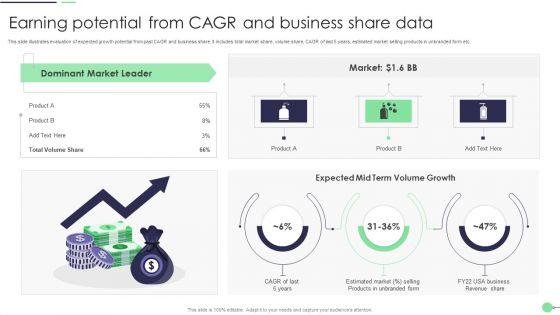 Earning_Potential_From_CAGR_And_Business_Share_Data_Summary_PDF_Slide_1.jpg