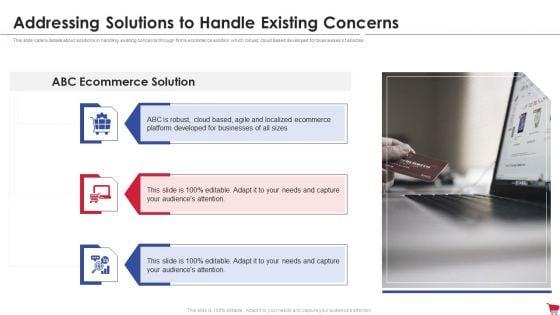 Ecommerce_Platform_Investor_Capital_Raising_Elevator_Addressing_Solutions_To_Handle_Existing_Concerns_Demonstration_PDF_Slide_1.jpg