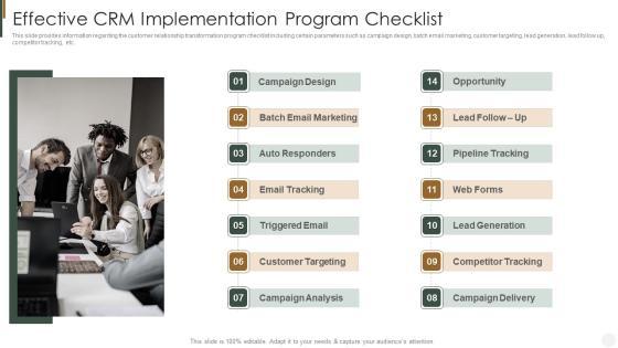 Effective CRM Implementation Program Checklist Strategies To Improve Customer Mockup PDF Effective CRM Implementation Program Checklist Strategies To Improve Customer Mockup PDF