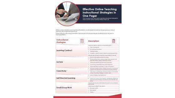 Effective_Online_Teaching_Instructional_Strategies_In_One_Pager_PDF_Document_PPT_Template_Slide_1.jpg