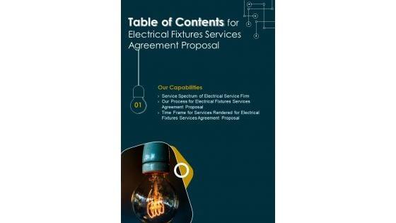 Electrical_Fixtures_Services_Agreement_Proposal_Table_Of_Contents_One_Pager_Sample_Example_Document_Slide_1.jpg