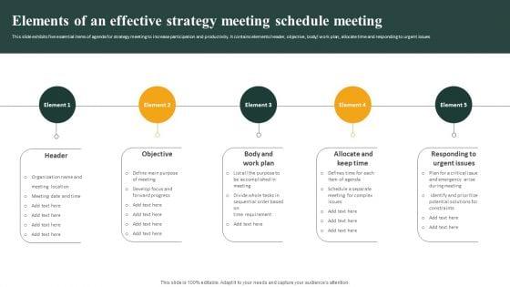 Elements_Of_An_Effective_Strategy_Meeting_Schedule_Meeting_Ppt_Infographics_Information_PDF_Slide_1.jpg