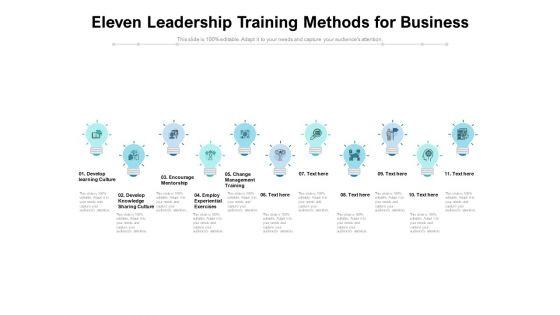 Eleven_Leadership_Training_Methods_For_Business_Ppt_PowerPoint_Presentation_Model_Skills_PDF_Slide_1.jpg
