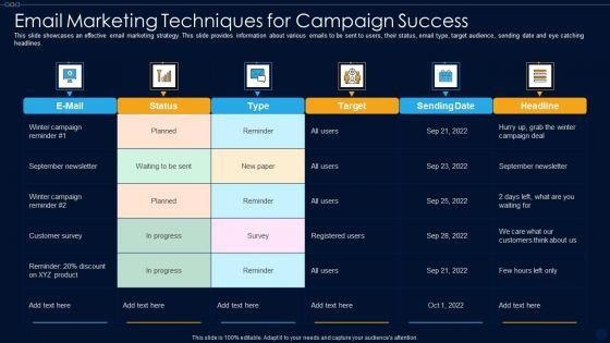 Email_Marketing_Techniques_For_Campaign_Success_Ppt_PowerPoint_Presentation_File_Images_PDF_Slide_1.jpg