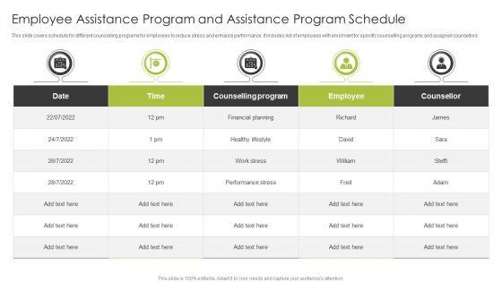 Employee Assistance Program And Assistance Program Schedule Template PDF Employee Assistance Program And Assistance Program Schedule Template PDF