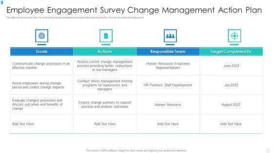 Employee Engagement Survey Change Management Action Plan Infographics PDF Employee Engagement Survey Change Management Action Plan Infographics PDF