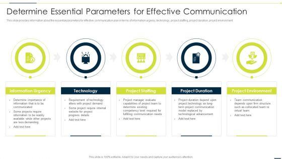 Enhancing_Companys_Project_Determine_Essential_Parameters_For_Effective_Communication_Infographics_PDF_Slide_1.jpg