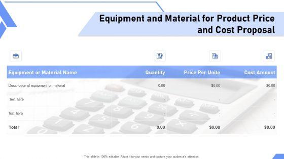 Equipment_And_Material_For_Product_Price_And_Cost_Proposal_Ppt_Visual_Aids_Professional_PDF_Slide_1.jpg