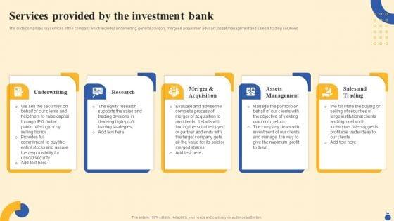 Equity_Funding_And_Debt_Financing_Pitchbook_Services_Provided_By_The_Investment_Bank_Icons_PDF_Slide_1.jpg