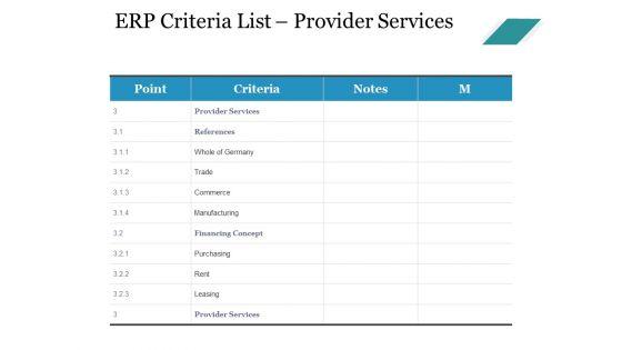 Erp_Criteria_List_Provider_Services_Ppt_PowerPoint_Presentation_Infographics_Graphics_Design_Slide_1.jpg