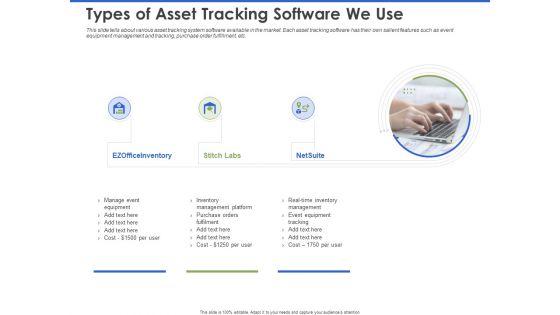 Event_Management_Services_Types_Of_Asset_Tracking_Software_We_Use_Ppt_PowerPoint_Presentation_Gallery_Show_PDF_Slide_1.jpg