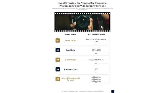 Event_Overview_For_Corporate_Photography_And_Videography_Services_One_Pager_Sample_Example_Document_Slide_1.jpg