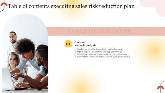 Executing_Sales_Risk_Reduction_Plan_Table_Of_Contents_Clipart_PDF_Slide_1.jpg