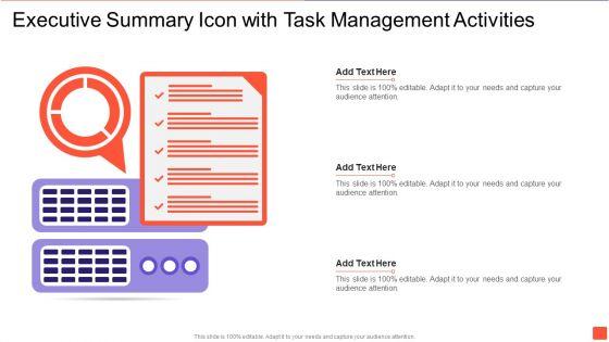 Executive_Summary_Icon_With_Task_Management_Activities_Themes_PDF_Slide_1.jpg