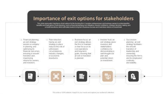 Exit_Plan_For_Trucking_Business_Importance_Of_Exit_Options_For_Stakeholders_Structure_PDF_Slide_1.jpg
