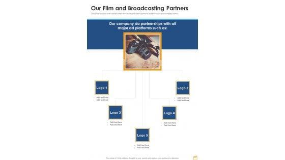 Film_And_Broadcasting_Proposal_Our_Film_And_Broadcasting_Partners_One_Pager_Sample_Example_Document_Slide_1.jpg