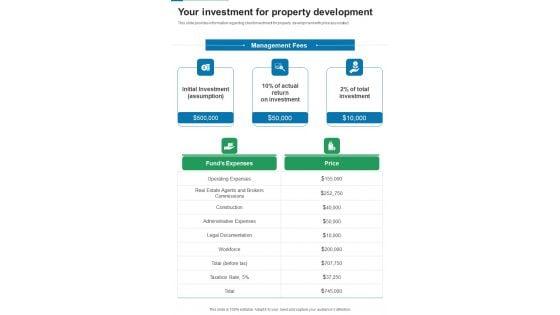 Financing_For_Real_Estate_Property_Development_Your_Investment_For_Property_One_Pager_Sample_Example_Document_Slide_1.jpg