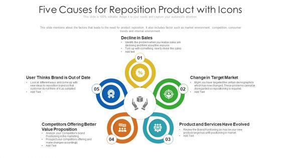 Five_Causes_For_Reposition_Product_With_Icons_Ppt_Professional_Skills_PDF_Slide_1.jpg