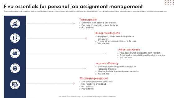Five_Essentials_For_Personal_Job_Assignment_Management_Ppt_Professional_Visuals_PDF_Slide_1.jpg