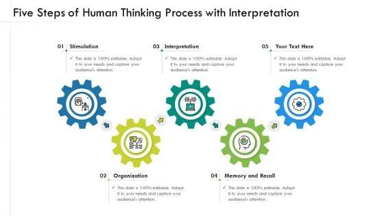 Five_Steps_Of_Human_Thinking_Process_With_Interpretation_Ppt_PowerPoint_Presentation_File_Diagrams_PDF_Slide_1.jpg