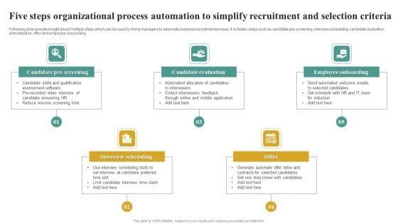 Five_Steps_Organizational_Process_Automation_To_Simplify_Recruitment_And_Selection_Criteria_Elements_PDF_Slide_1.jpg