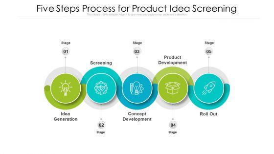 Five Steps Process For Product Idea Screening Ppt Styles PDF Five Steps Process For Product Idea Screening Ppt Styles PDF