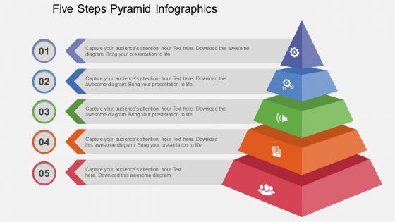 Five Steps Pyramid Infographics Powerpoint Template Five Steps Pyramid Infographics Powerpoint Template