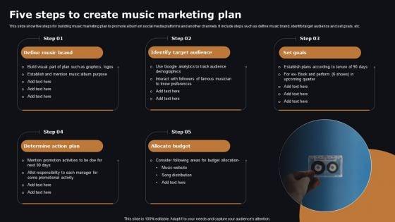 Five_Steps_To_Create_Music_Marketing_Plan_Pictures_PDF_Slide_1.jpg