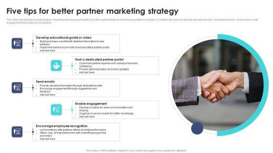 Five_Tips_For_Better_Partner_Marketing_Strategy_Ppt_PowerPoint_Presentation_File_Example_File_PDF_Slide_1.jpg