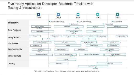 Five_Yearly_Application_Developer_Roadmap_Timeline_With_Testing_And_Infrastructure_Information_Slide_1.jpg