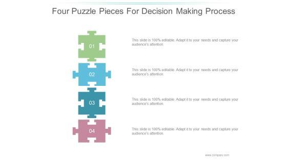 Four Puzzle Pieces For Decision Making Process Ppt PowerPoint Presentation Background Designs Four Puzzle Pieces For Decision Making Process Ppt PowerPoint Presentation Background Designs