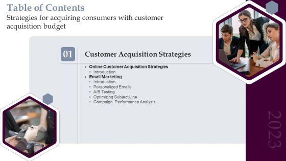 G16_Table_Of_Contents_Strategies_For_Acquiring_Consumers_With_Customer_Acquisition_Budget_Inspiration_PDF_Slide_1.jpg