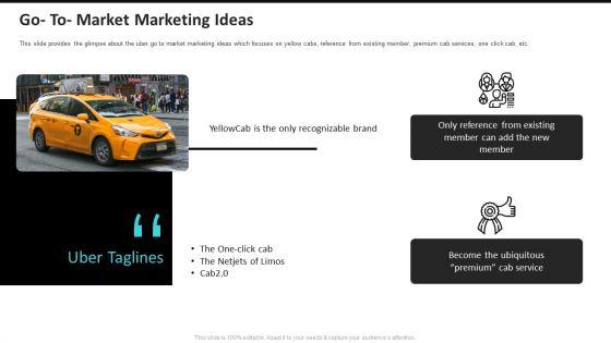 Go_To_Market_Marketing_Ideas_Uber_Cab_Elevator_Funding_Deck_Ppt_Summary_Master_Slide_PDF_Slide_1.jpg