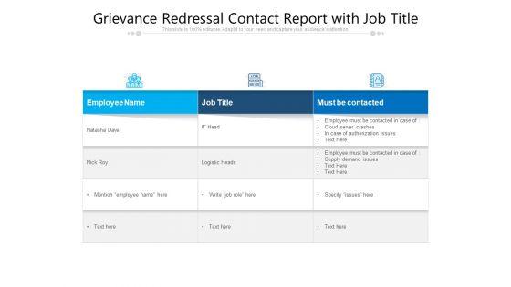 Grievance_Redressal_Contact_Report_With_Job_Title_Ppt_PowerPoint_Presentation_Gallery_Graphics_Tutorials_PDF_Slide_1.jpg
